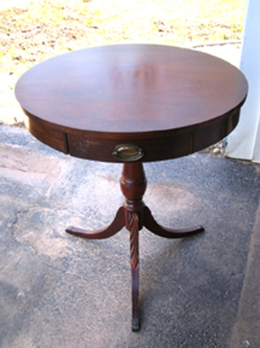 This lamp table is a typical post-World War II Colonial Revival style table from Mersman. Fred Taylor photo.